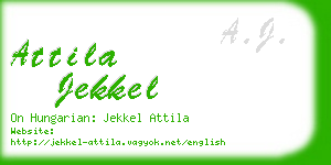 attila jekkel business card